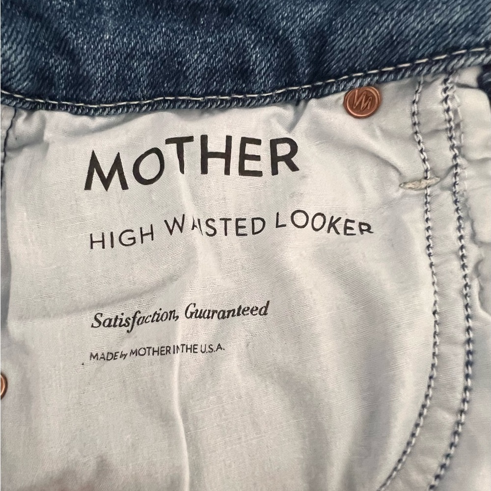 Mother High Waisted Looker Satisfaction guaranteed blue jeans size 26 - Picture 7 of 8
